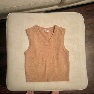 Aritizia Wilfred Camel Knit Vest